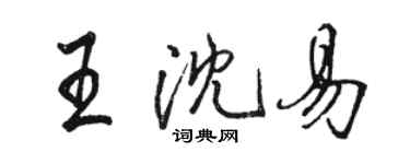 駱恆光王沈易行書個性簽名怎么寫