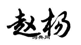 胡問遂趙楊行書個性簽名怎么寫