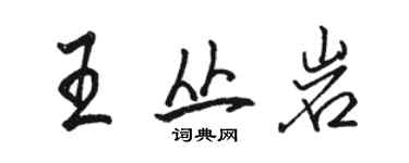 駱恆光王叢岩行書個性簽名怎么寫