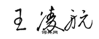 駱恆光王凌航草書個性簽名怎么寫