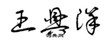 曾慶福王興洋草書個性簽名怎么寫