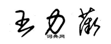 朱錫榮王力薇草書個性簽名怎么寫