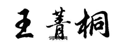 胡問遂王菁桐行書個性簽名怎么寫