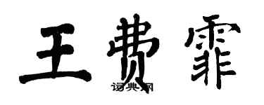 翁闓運王費霏楷書個性簽名怎么寫