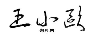 曾慶福王小歐草書個性簽名怎么寫