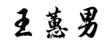 胡問遂王蕙男行書個性簽名怎么寫