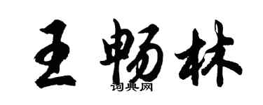 胡問遂王暢林行書個性簽名怎么寫