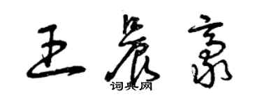 曾慶福王晨豪草書個性簽名怎么寫