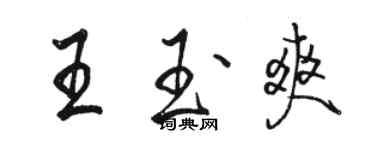 駱恆光王玉爽行書個性簽名怎么寫