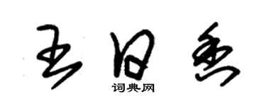 朱錫榮王日香草書個性簽名怎么寫