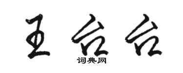 駱恆光王台台行書個性簽名怎么寫