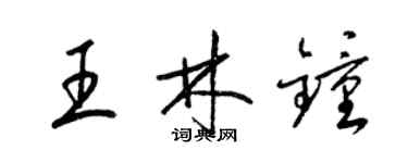 梁錦英王林鐘草書個性簽名怎么寫