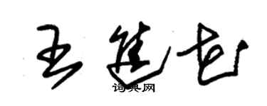 朱錫榮王進花草書個性簽名怎么寫