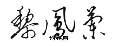 駱恆光黎鳳蘭草書個性簽名怎么寫