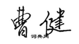 駱恆光曹健行書個性簽名怎么寫