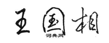 駱恆光王國相行書個性簽名怎么寫