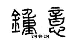 曾慶福鍾意篆書個性簽名怎么寫