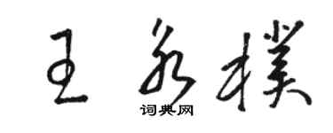 駱恆光王永朴草書個性簽名怎么寫