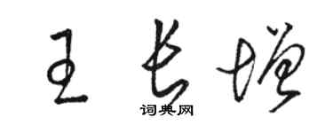駱恆光王長增草書個性簽名怎么寫