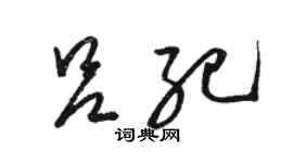 駱恆光呂紀草書個性簽名怎么寫