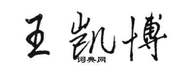 駱恆光王凱博行書個性簽名怎么寫