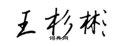 王正良王杉彬行書個性簽名怎么寫
