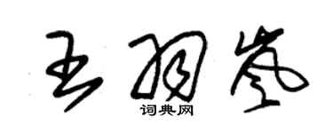 朱錫榮王羽嵐草書個性簽名怎么寫