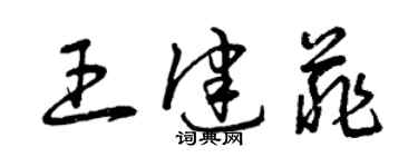 曾慶福王健菲草書個性簽名怎么寫