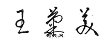 駱恆光王菊美草書個性簽名怎么寫