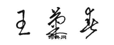 駱恆光王菊春草書個性簽名怎么寫