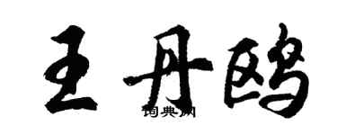 胡問遂王丹鷗行書個性簽名怎么寫