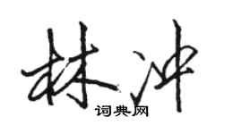 駱恆光林沖行書個性簽名怎么寫