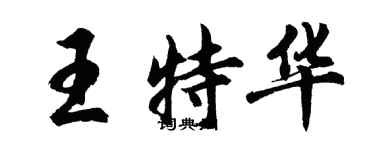 胡問遂王特華行書個性簽名怎么寫