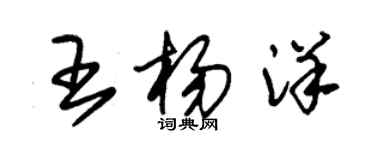 朱錫榮王楊洋草書個性簽名怎么寫