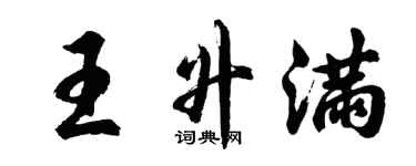胡問遂王升滿行書個性簽名怎么寫
