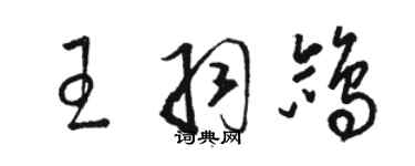 駱恆光王羽鴿草書個性簽名怎么寫