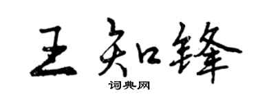 曾慶福王知鋒行書個性簽名怎么寫