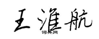 王正良王淮航行書個性簽名怎么寫