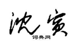 朱錫榮沈賓草書個性簽名怎么寫