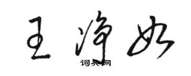 駱恆光王淨如草書個性簽名怎么寫