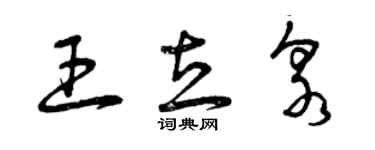 曾慶福王立泉草書個性簽名怎么寫