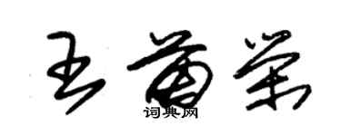 朱錫榮王苗榮草書個性簽名怎么寫