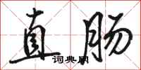 駱恆光直腸行書怎么寫