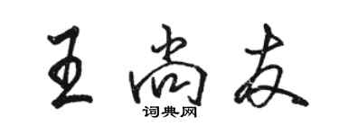 駱恆光王尚友行書個性簽名怎么寫