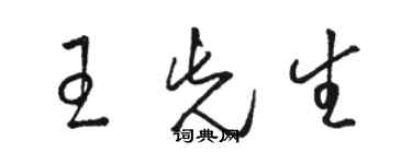 駱恆光王先生草書個性簽名怎么寫