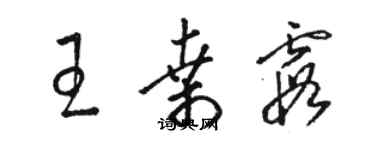 駱恆光王桑霞草書個性簽名怎么寫