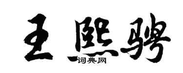 胡問遂王熙騁行書個性簽名怎么寫