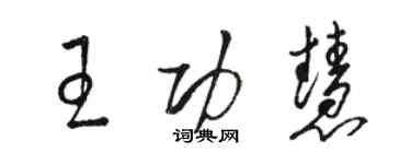 駱恆光王功慧草書個性簽名怎么寫