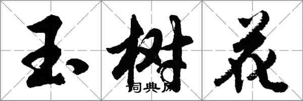 胡問遂玉樹花行書怎么寫