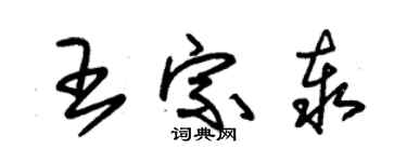 朱錫榮王宗泰草書個性簽名怎么寫